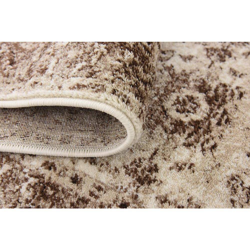 Elegant Ivory Floral Synthetic 2'x6' Indoor Runner Rug