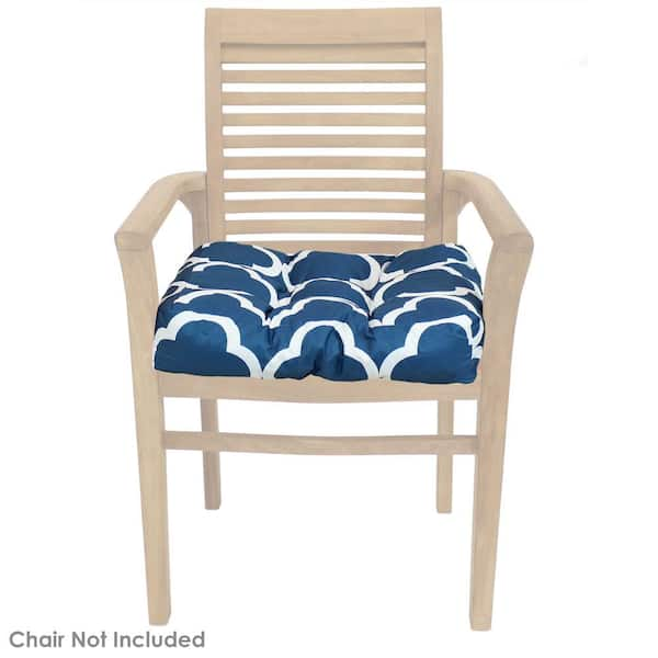 Box Cushion for chair, Blue and White Stripe