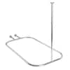 Hoop Shower Rod for Clawfoot Tub, Chrome