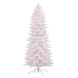 9 ft. Pre-Lit White Slim Fraser Fir Artificial Christmas Tree with 800 UL-Listed Lights
