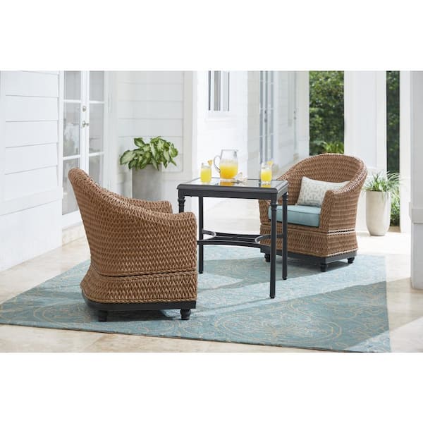 camden light brown wicker outdoor lounge chair