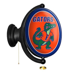 Florida Gators: Albert Gator Design - Original "Pub Style" Oval Rotating Lighted Wall Sign (23"L x 21"W x 5"H)
