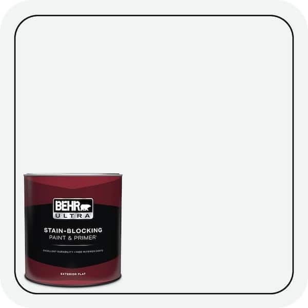 BEHR ULTRA 1 qt. #BL-W09 Bakery Box Flat Exterior Paint & Primer