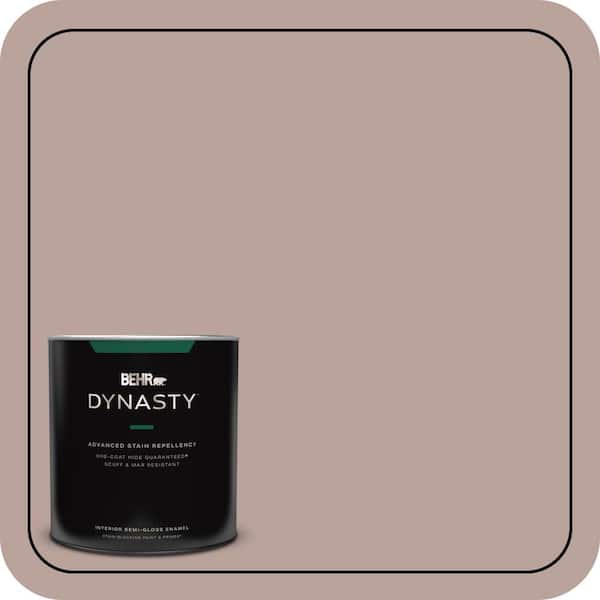 BEHR DYNASTY 1 qt. #N150-3 Cocoa Craving One-Coat Hide Semi-Gloss Enamel Interior Stain-Blocking Paint and Primer
