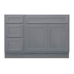 54 in. W x 21 in. D x 32.5 in. H Bath Vanity Cabinet without Top in Silver