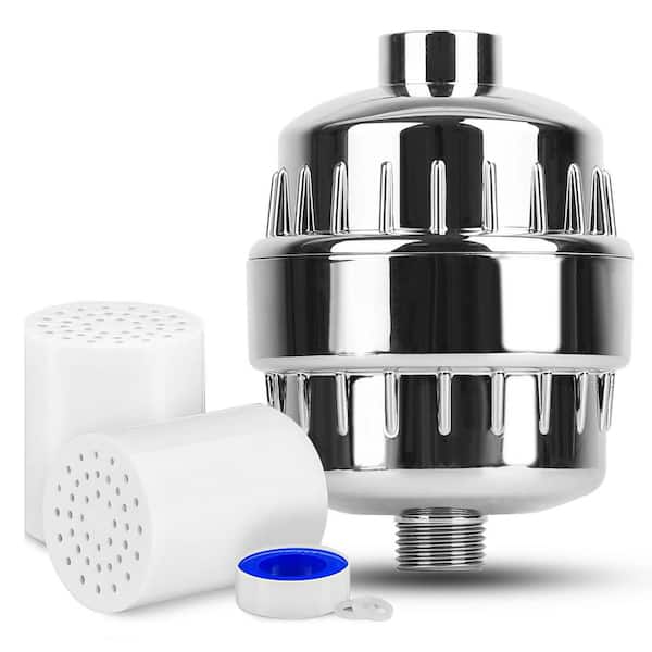 Lukvuzo 20 Stage Shower Head Filter with 2 Replaceable Cartridges Use for Hard Water for Removing Chlorine and Harmful Substance