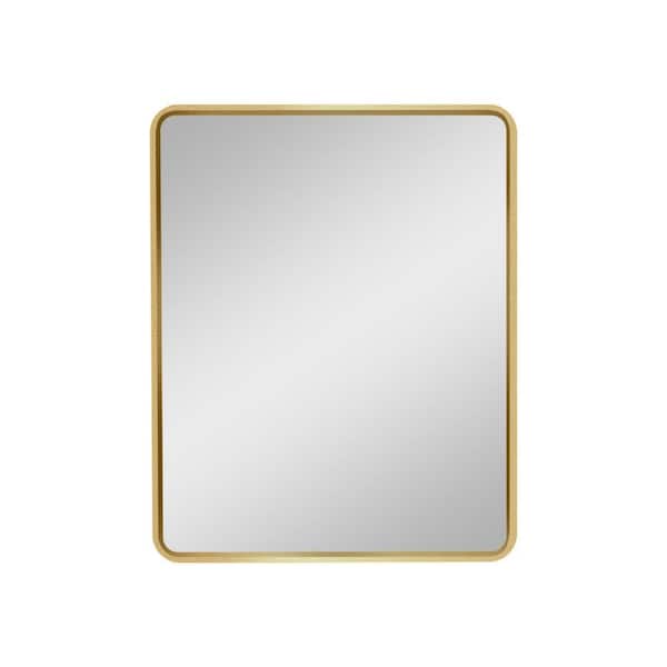 UKISHIRO 20 in. W x 28 in. H Rounded Rectangular Iron Medicine Cabinet with Mirror