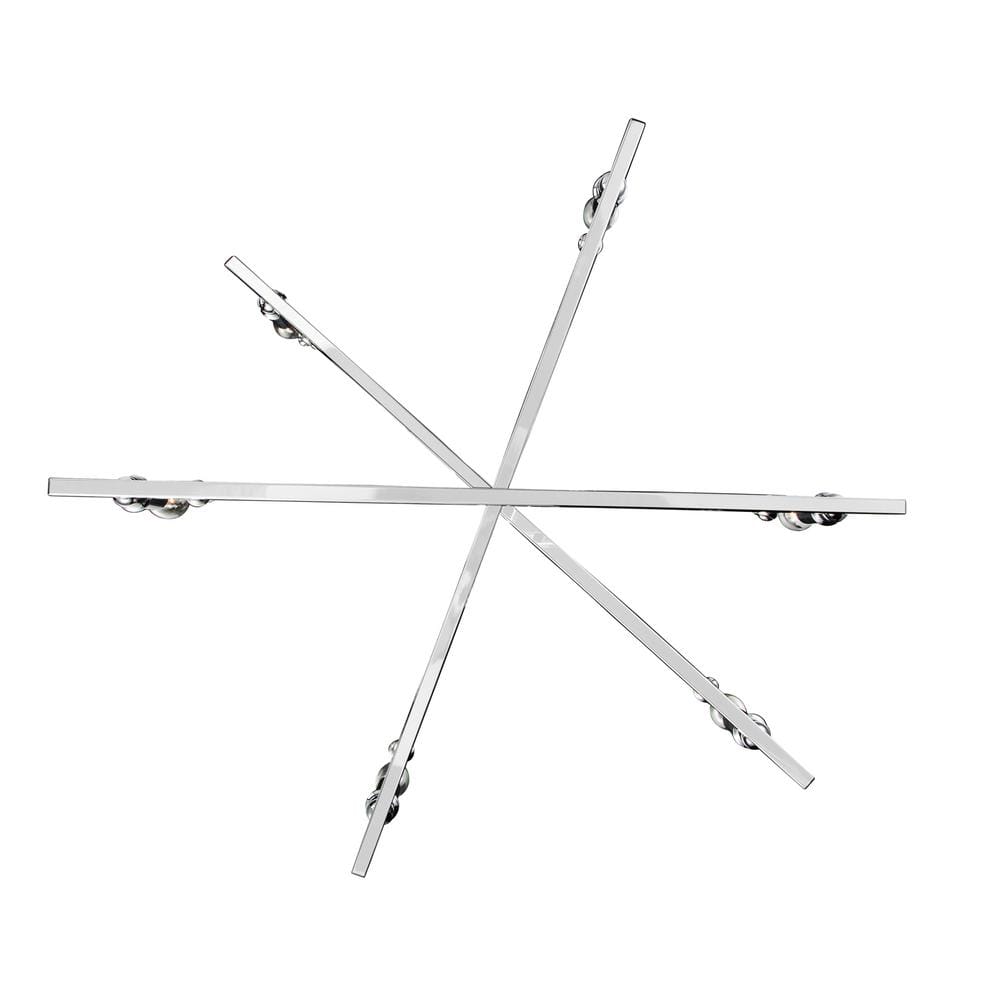 Garvin 27'' Chrome 6-Light Steel Chandelier