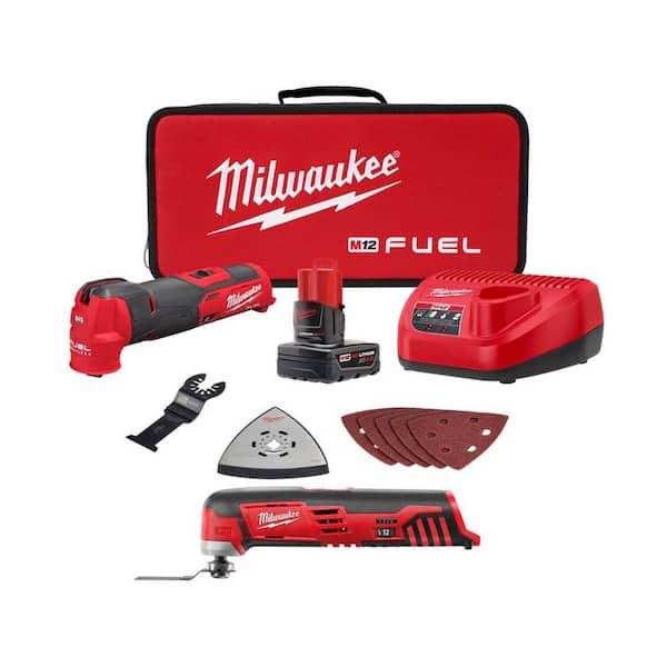 M12 FUEL 12V Lithium-Ion Cordless Oscillating Multi-Tool Kit w/ 4.0 Ah Battery, Charger, Accessories, Bag & Multi-Tool