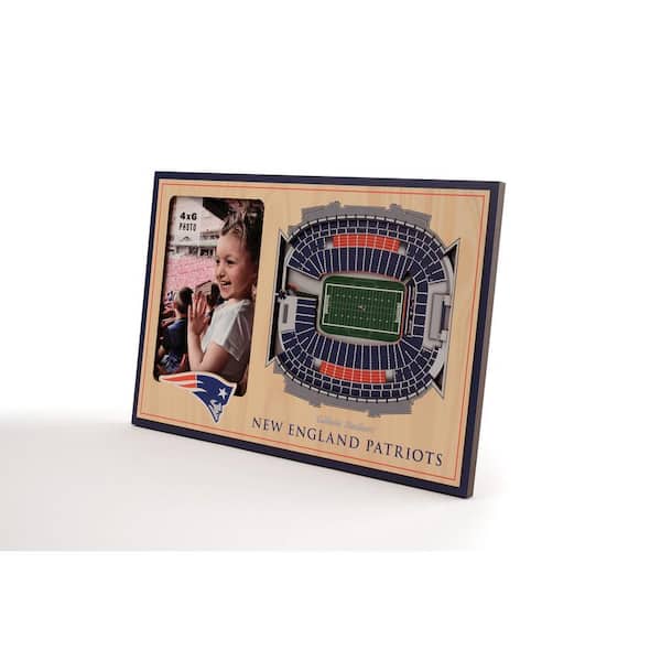 NFL New England Patriots Team Colored 3D StadiumView with 4 in. x 6 in. Picture Frame