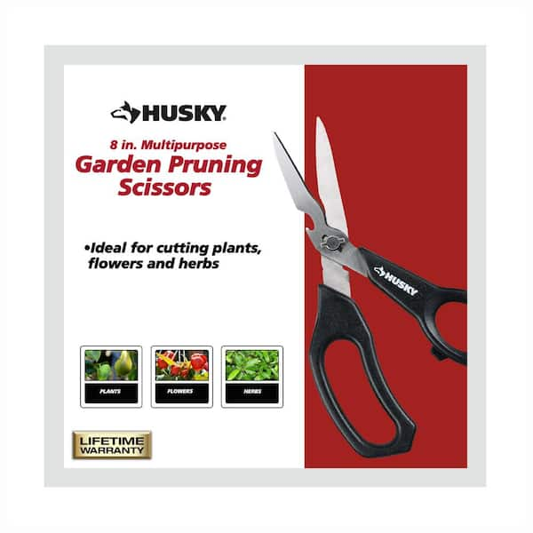 Husky 8 in. Multipurpose Garden Pruning Scissors Husky-9 - The