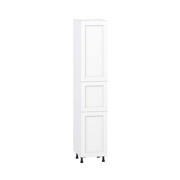 Milton 18 in. W x 24 in. D x 94.5 in. H Assembled Shaker Pantry Kitchen Cabinet in Bright White