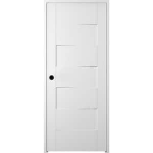 Lester 24 in. x 80 in. Right-Hand Hollow Core Snow White Finished Wood Single Prehung Interior Door