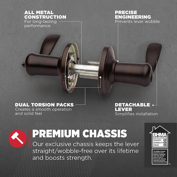 Kwikset Tustin Venetian Bronze Exterior Entry Door Handle