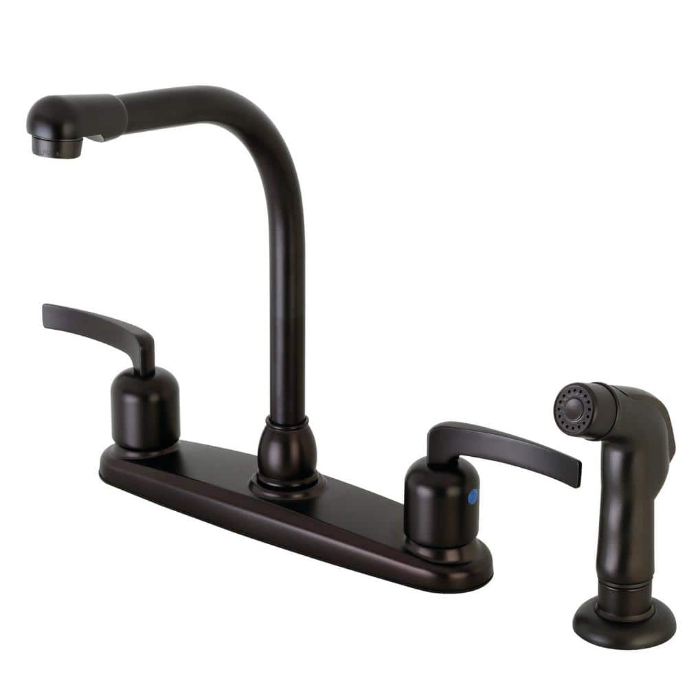 Centurion Two Handle Standard Kitchen Faucet and Sprayer in Oil Rubbed Bronze price history on PriceWatchPro