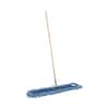 Boardwalk 36 in. x 5 in., 60 in. Blue/Natural Metal/Wood Handle Looped-End Dust Mop Kit BWKHL365BSPC