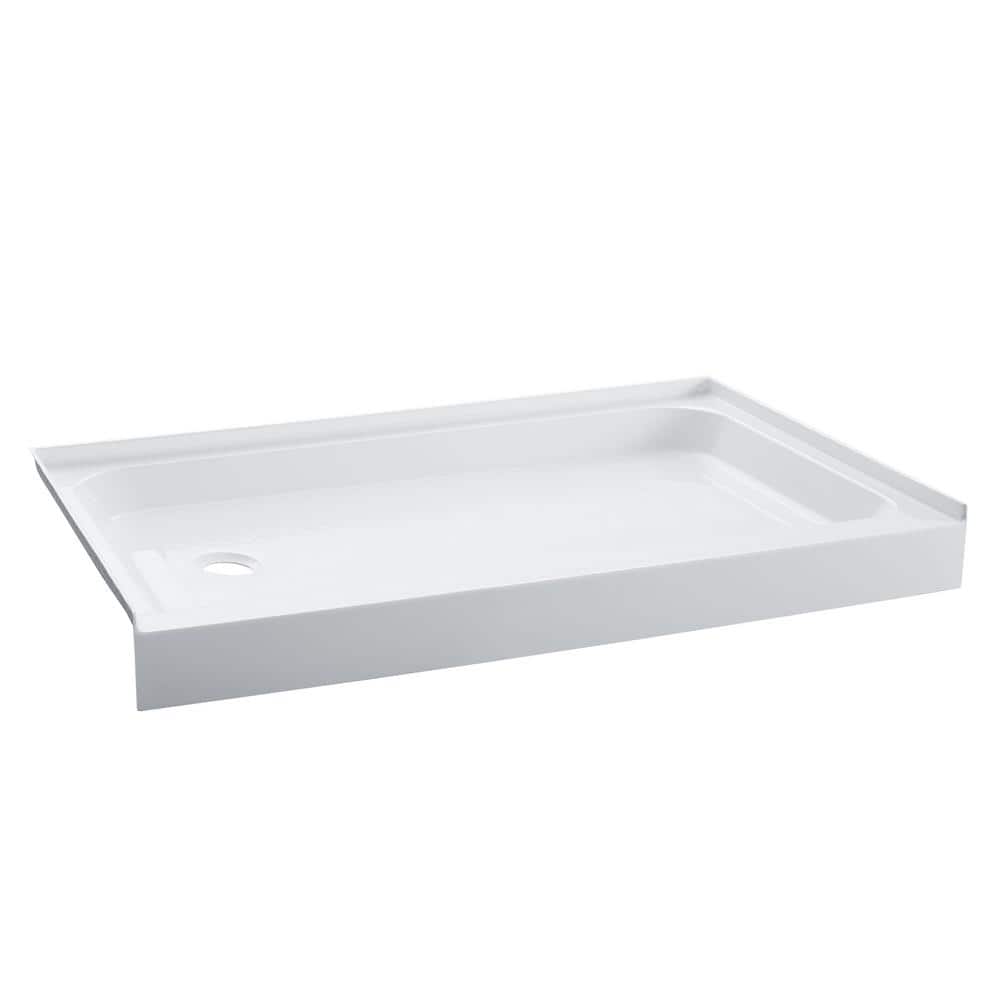 Voltaire 48" x 36" White Acrylic Single-Threshold Shower Base