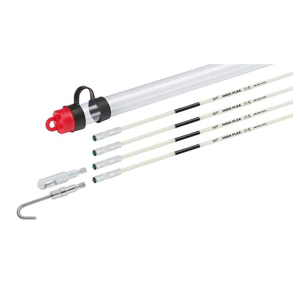 Milwaukee 15 Ft High Flex Fiberglass Fish Stick Kit With Accessories 48 22 4154 The Home Depot