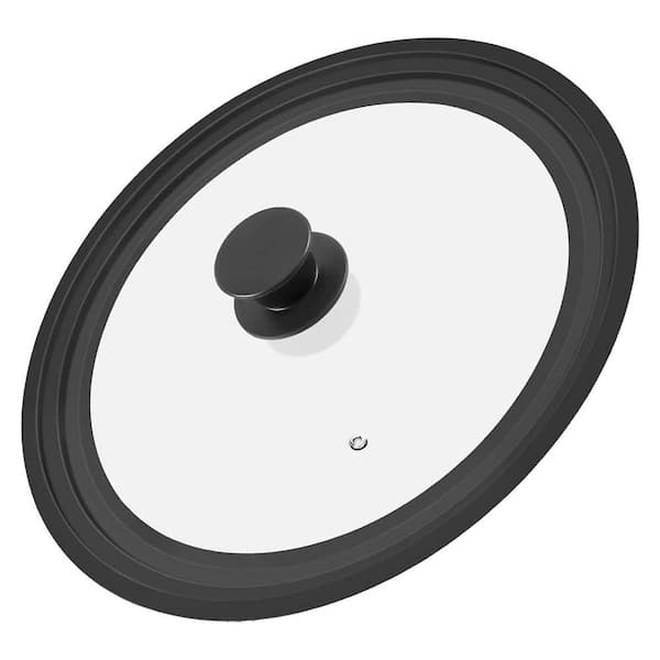 11 in. Universal Tempered Glass Lid with Food Grade Silicone Steam Vent Heat Resistant Knob Pots Pans Skillets