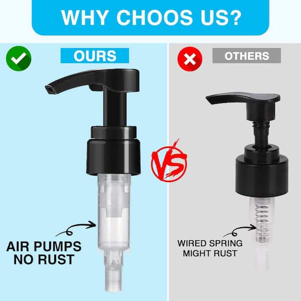 Phewnyzo Shampoo and Conditioner Pump Dispenser 4 Pack Fits 33.8