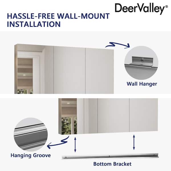 DEERVALLEY 48 in. W x 26 in. H Rectangular Aluminum