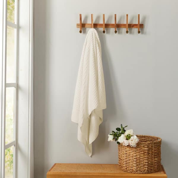Oatmeal Ultra-Soft 100% Cotton Diamond Waffle 2-Pack Bath Sheet