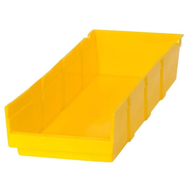 Edsal 1.25-Gal. Heavy Duty Plastic Storage Bin in Yellow (24-Pack)