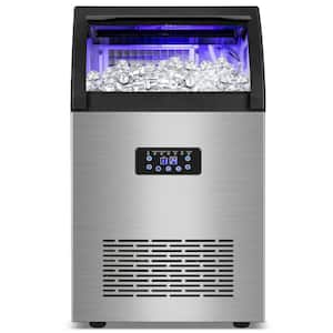 16.15in. 150 lbs./24H Half Size Cube Commercial Freestanding Ice Maker in Stainless Steel with LED Intelligent Control