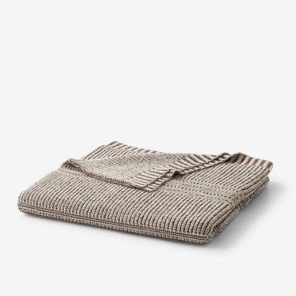 The Company Store Company Cotton Kimia Knit Chestnut Throw Blanket