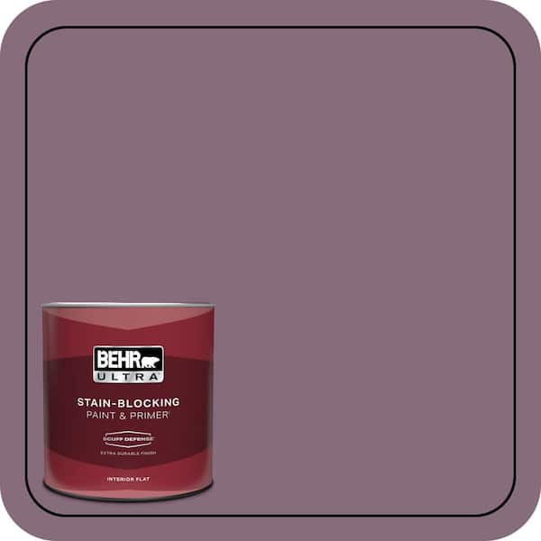 BEHR ULTRA 1 qt. #S110-6 Plum Royale Extra Durable Flat Interior Paint & Primer