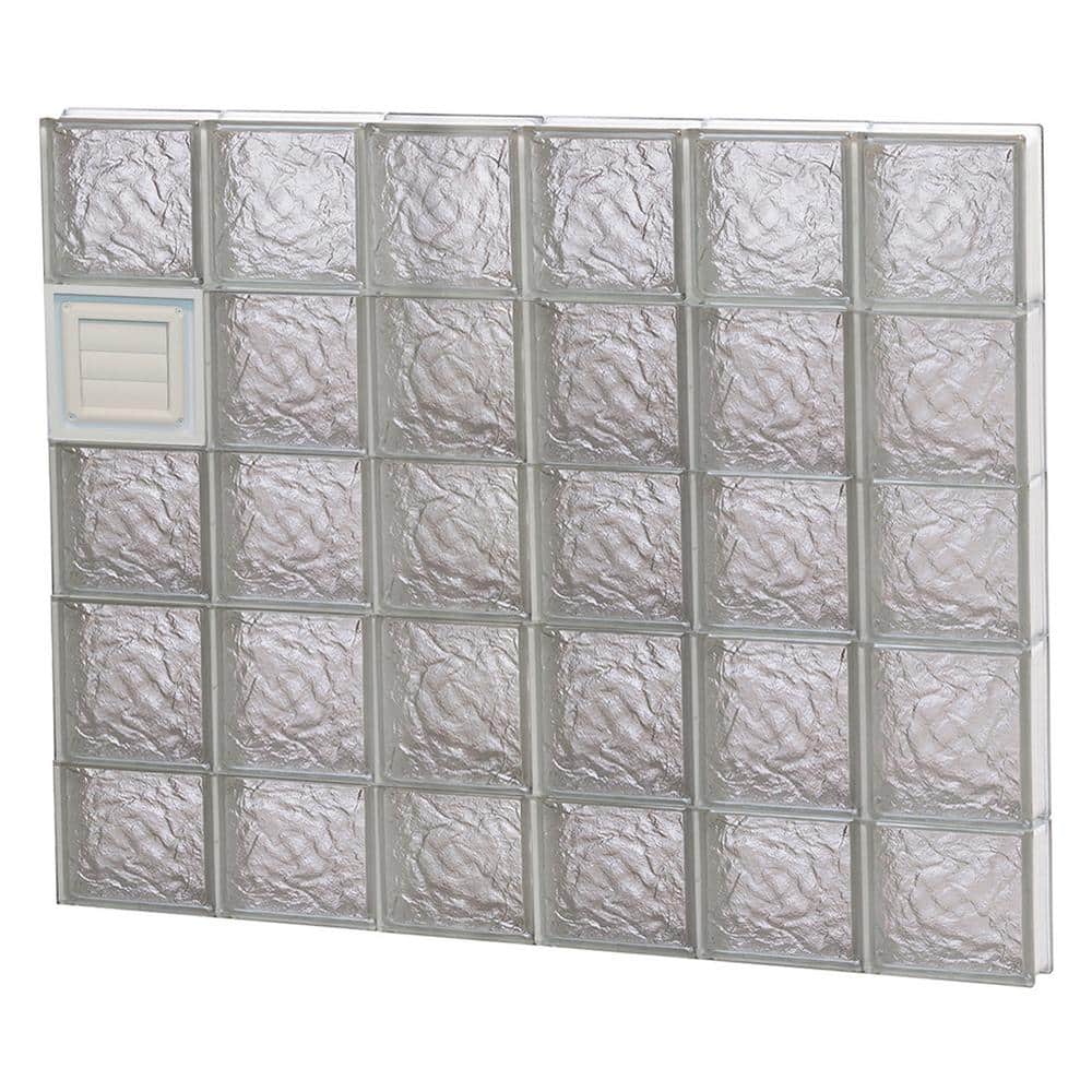 46.5 in. x 36.75 in. x 3.125 in. Frameless Ice Pattern Glass Block Window with Dryer Vent price history on PriceWatchPro