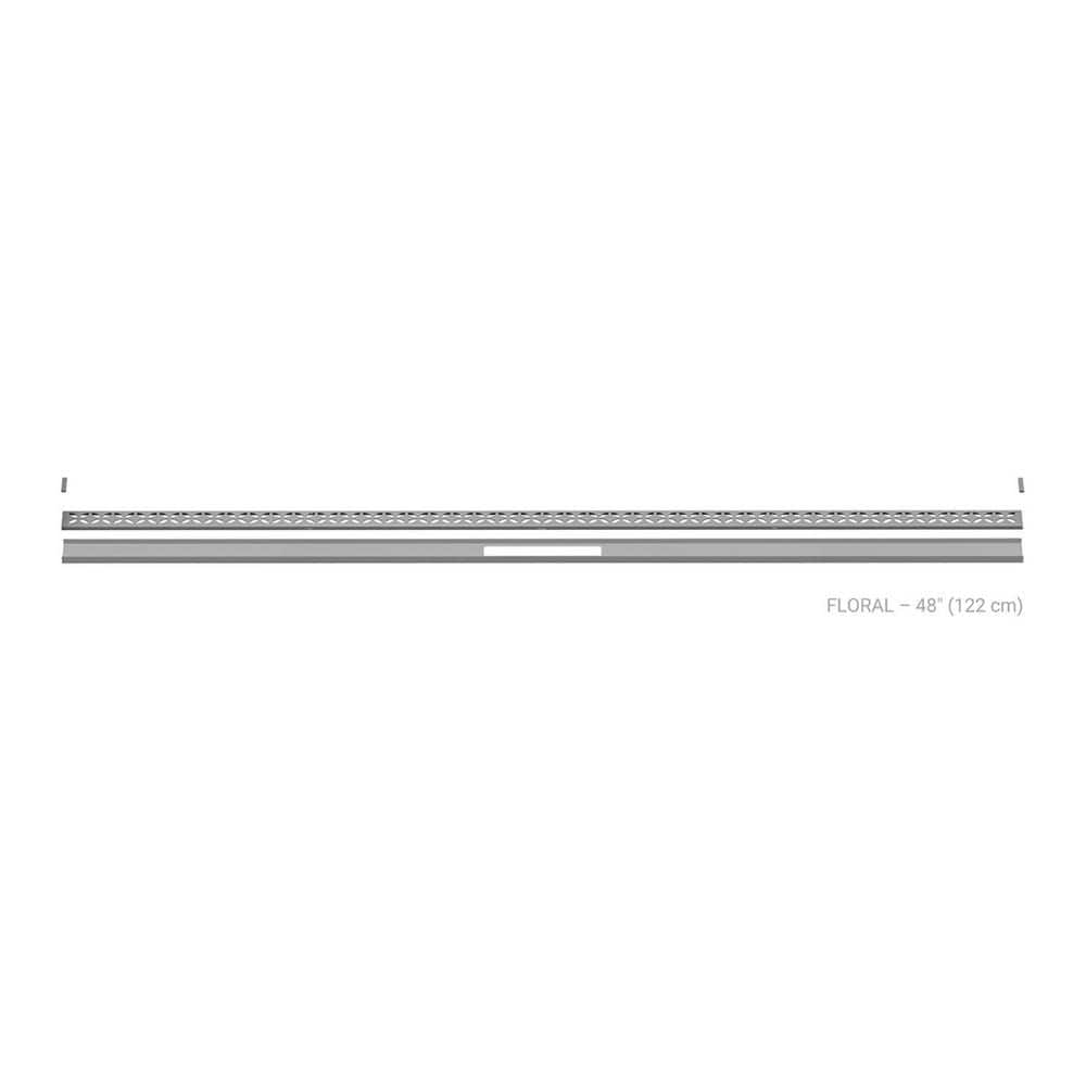 Kerdi-Line-Vario Stone Grey 48 in. Floral Grate and Channel Floor Installation Kit for Accessory price history on PriceWatchPro