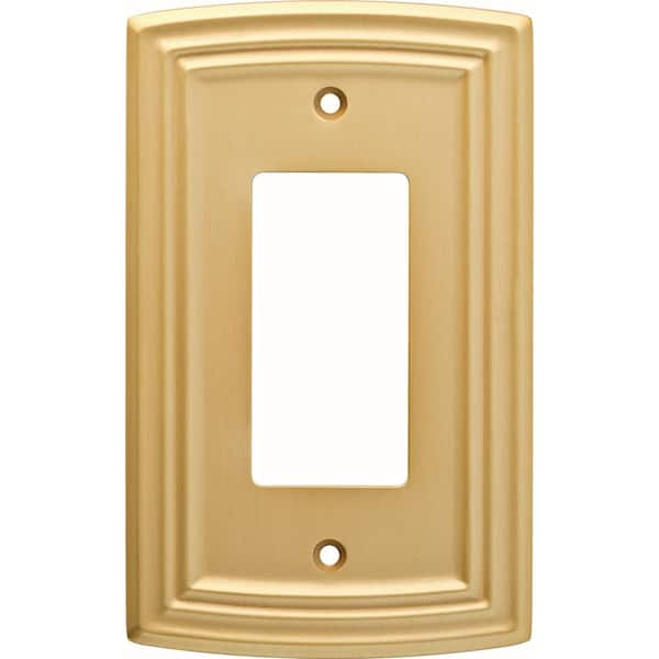 Hampton Bay Brass 1-Gang Decorator/Rocker Wall Plate (1-Pack)