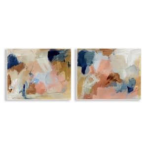 Energetic Rustic Abstractions by Victoria Barnes 2-Pieces Unframed Abstract Graphic Art Print 11 in. x 14 in.