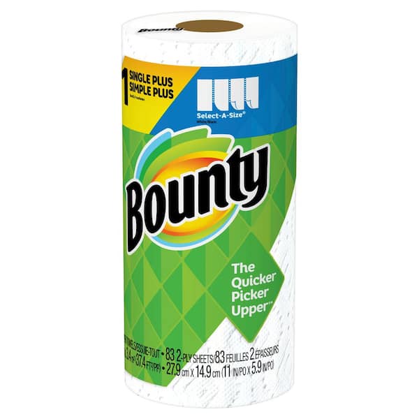 Bounty Select-A-Size Single Plus Roll Paper Towels, 6 rolls - Fry's Food  Stores