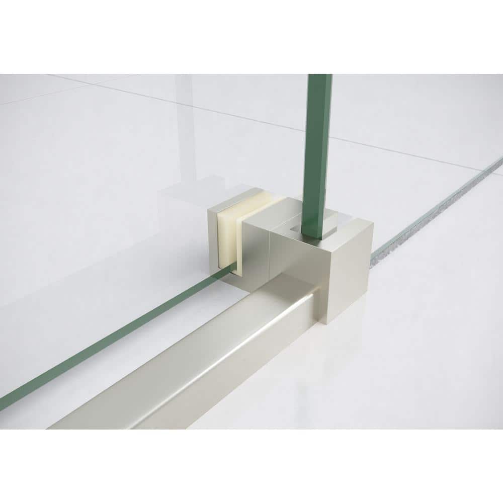 Astro 60" Frameless Sliding Bathtub Door with Brushed Nickel Finish