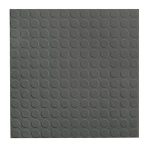 Low Circular Profile 19.69 in. x 19.69 in. Charcoal Rubber Tile