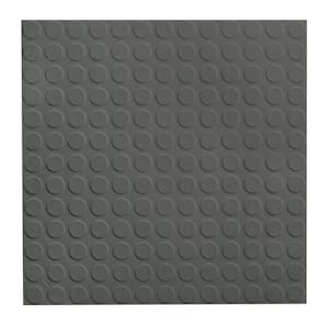 Vantage Circular Profile 19.69 in. x 19.69 in. Charcoal Rubber Tile