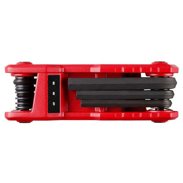 Milwaukee - Folding Metric Hex Key Set (8-Piece) with 4-in-1 Precision Multi-Bit Screwdriver
