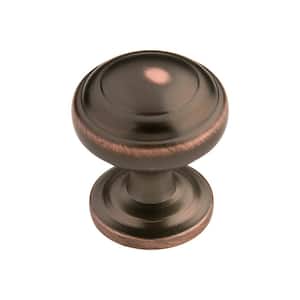 Zephyr 1 in. Oil Rubbed Bronze Highlighted Cabinet Knob
