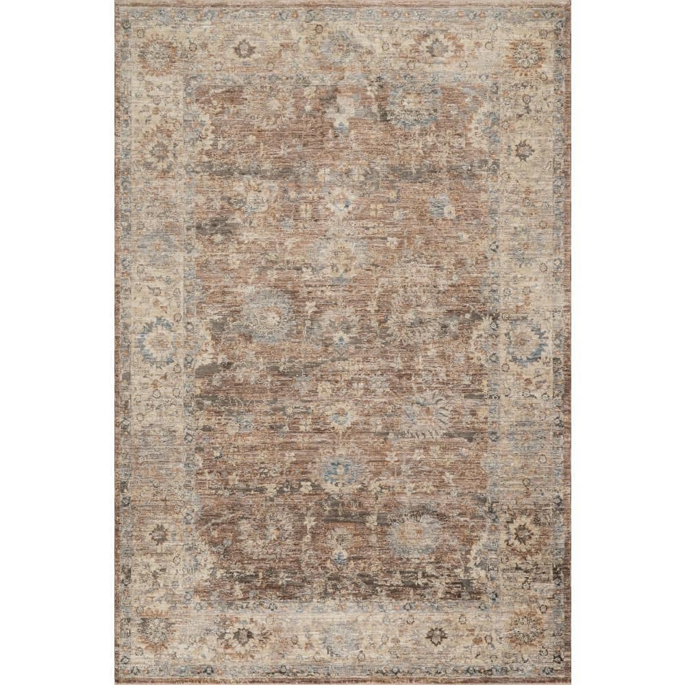 5 ft. x 8 ft. Brown Rada Traditional Vintage Floral Indoor Area Rug price history on PriceWatchPro