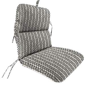 45 in. L x 22 in. W x 5 in. T Outdoor Chair Cushion in Hatch Black