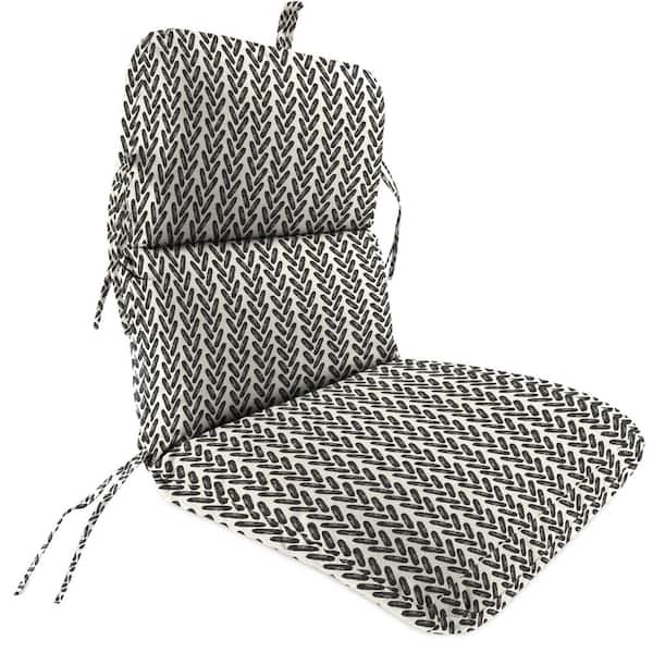 Jordan Manufacturing 45 in. L x 22 in. W x 5 in. T Outdoor Chair Cushion in Hatch Black