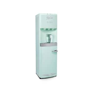 Retro Hot, Cold and Room Temperature Bottom-Load Water Dispenser in Aqua