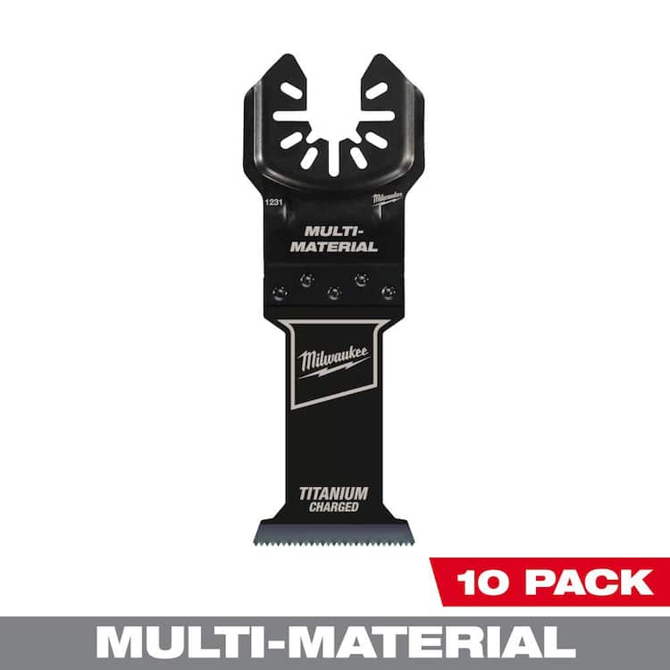 Milwaukee 1-3/8 in. Titanium Bi-Metal Universal Fit Wood and Metal Cutting Multi-Tool Oscillating Blade (10-Pack)