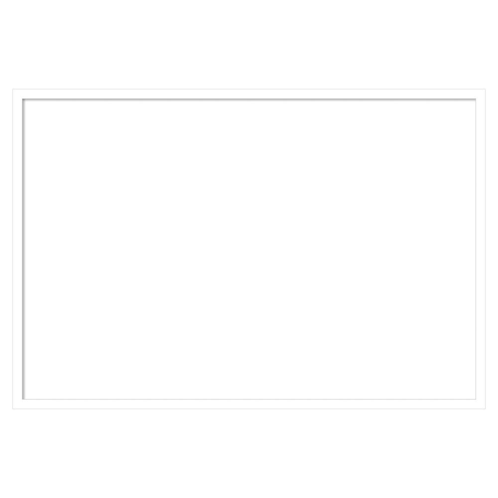 Svelte White 37 in. x 25 in. Wood Framed Dry Erase Magnetic Memo Board