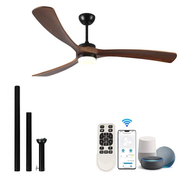 zafepu806様 Jushua 72 in. Black Indoor Ceiling Fan with Light Remote
