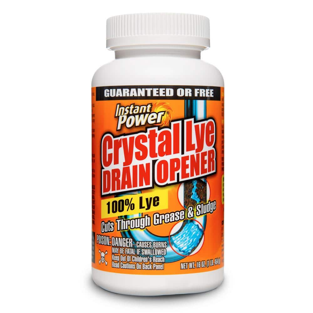 Instant Power Crystal Lye Drain Opener - 16 oz