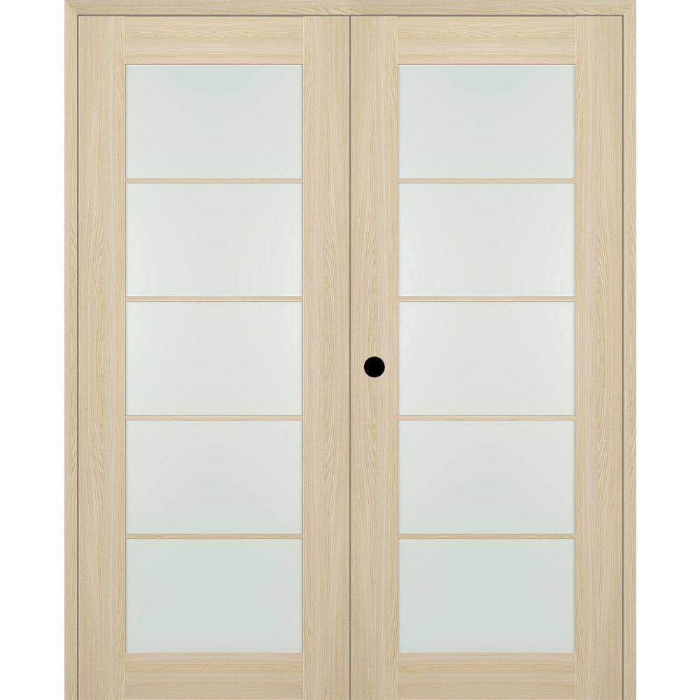 Avon 5 Lite N 48 in. x 80 in. Right Active 5-Lite Frosted Glass Loire Ash Wood Composite Double Prehung French Door price history on PriceWatchPro