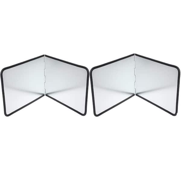 2 Pack Grease Oil Splatter Guard for Stove 2 Sided Stainless Steel Backsplash Behind Stove Foldable Splash Shield Panel
